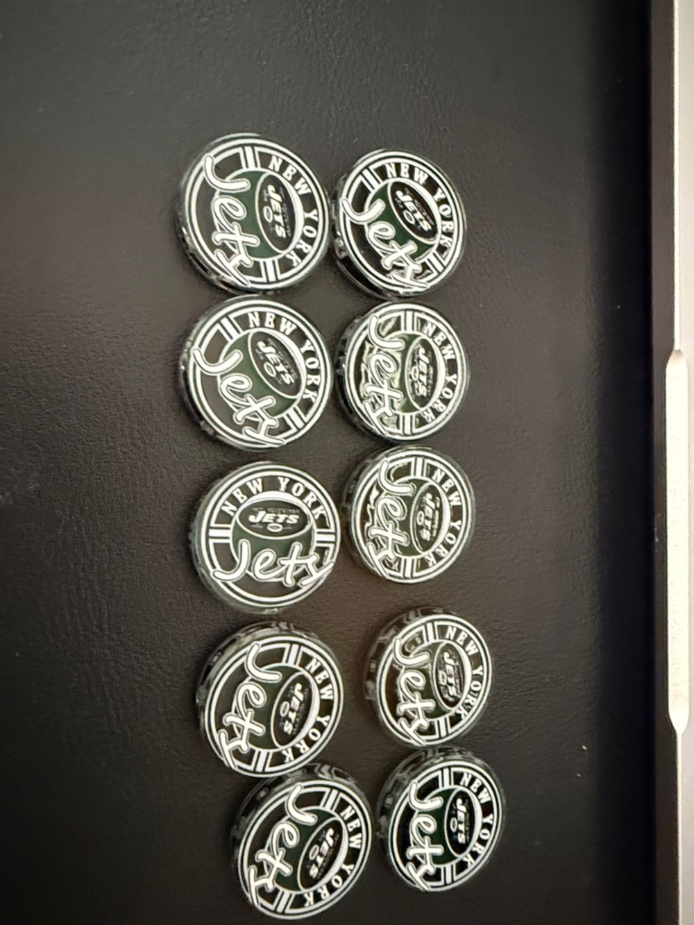 New York Jets team focal beads for own making- set of 10